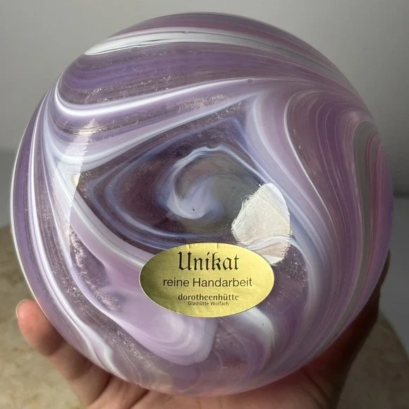 Purple Dorotheenhütte Wolfach Vintage Unikat Reine Handarbeit Glass Vase Germany